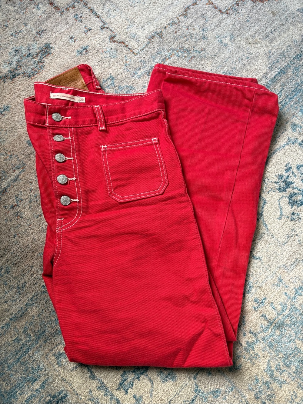 Levi Ribcage Straight Patch Pocket Jeans